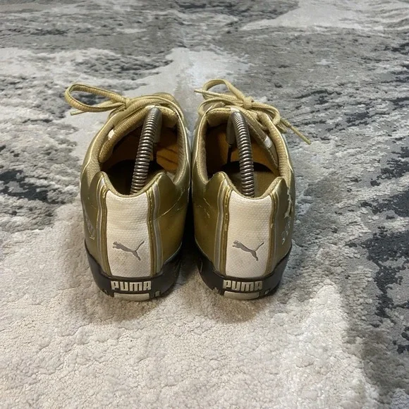 Puma Ducati MotoGP Vintage Sneakers White & Gold Special Edition women's Sz‎ 10 - Picture 4 of 7